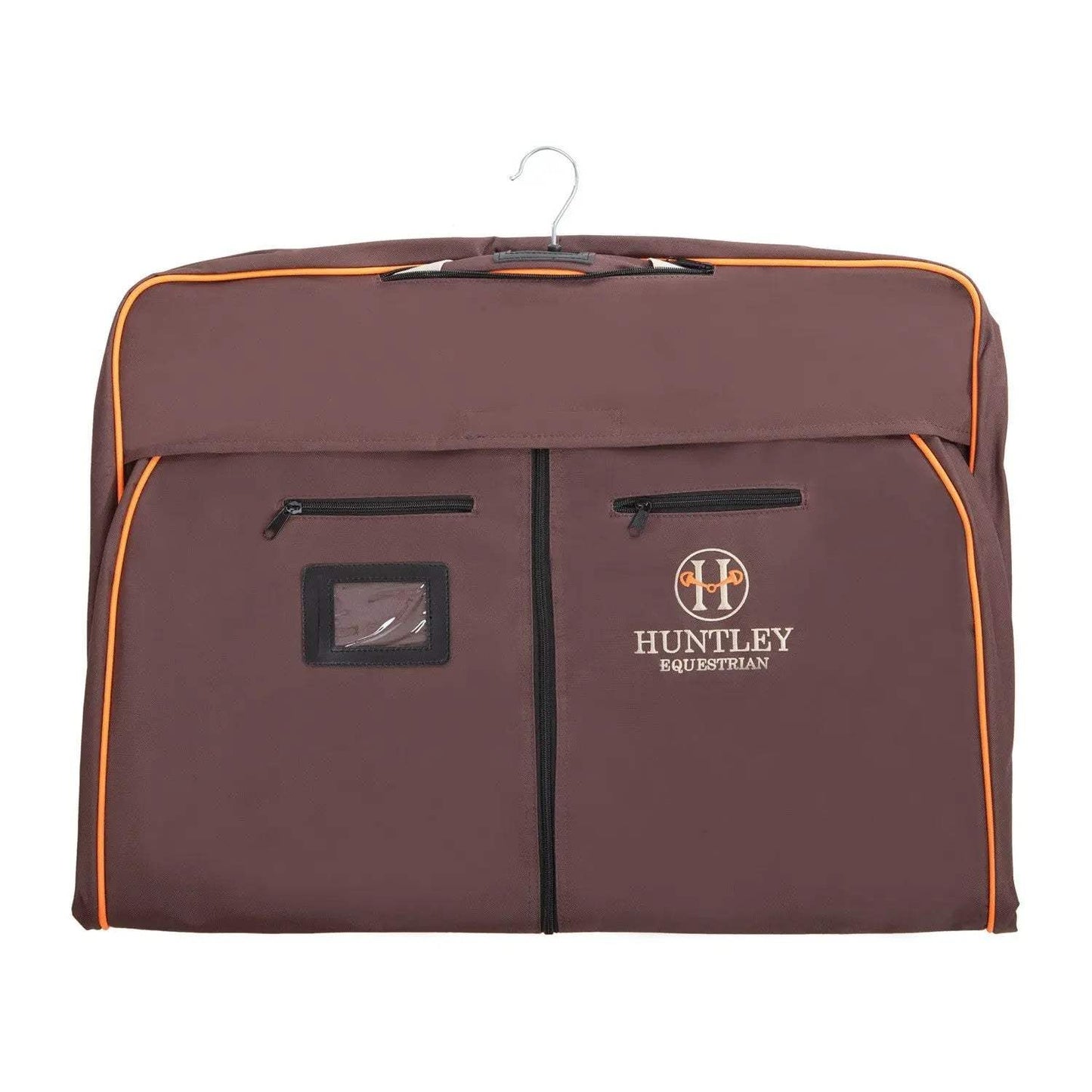 Huntley Equestrian Deluxe Brown Travel Carry On Garment Bag with Accessories Zipper Cover for Travel, Business, Horse Shows - Huntley Equestrian - Flyclothing LLC