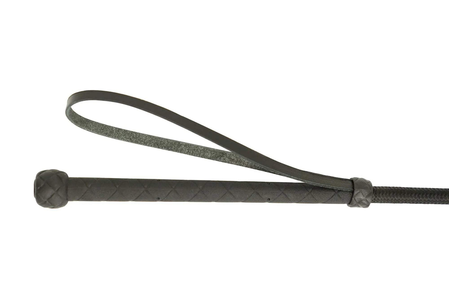 Huntley Equestrian English Riding Crop with Handle, 26" Inches, Black - Huntley Equestrian - Flyclothing LLC