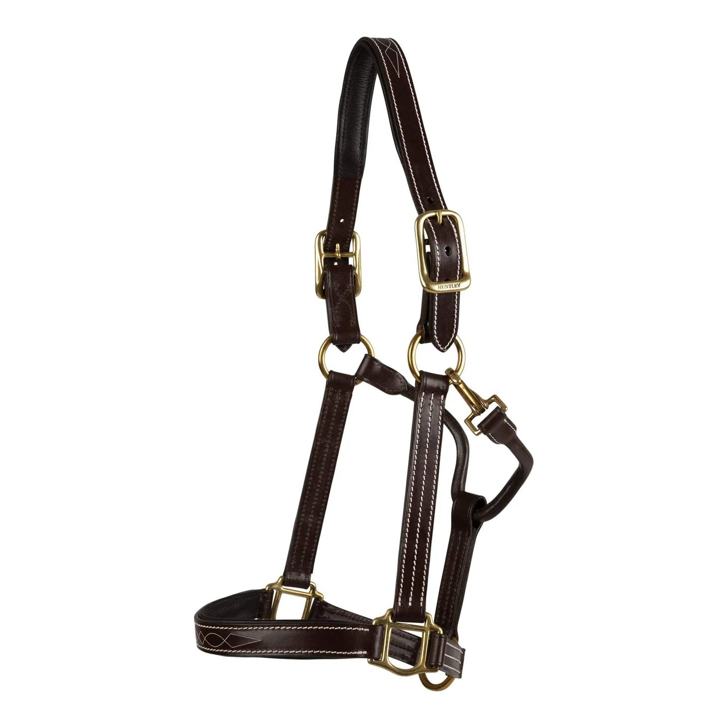 Huntley Equestrian Fancy Stitched Premium Leather Padded Halter - Huntley Equestrian - Flyclothing LLC
