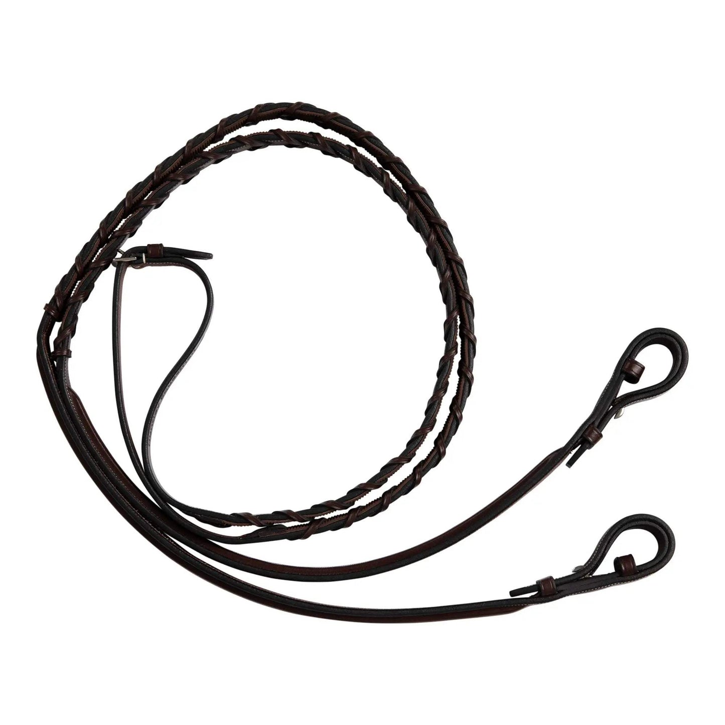 Huntley Equestrian Fancy Stitched Rubber Lined Laced Reins, Size Full - Huntley Equestrian - Flyclothing LLC