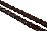 Huntley Equestrian Fancy Stitched Rubber Lined Laced Reins, Size Full - Huntley Equestrian - Flyclothing LLC