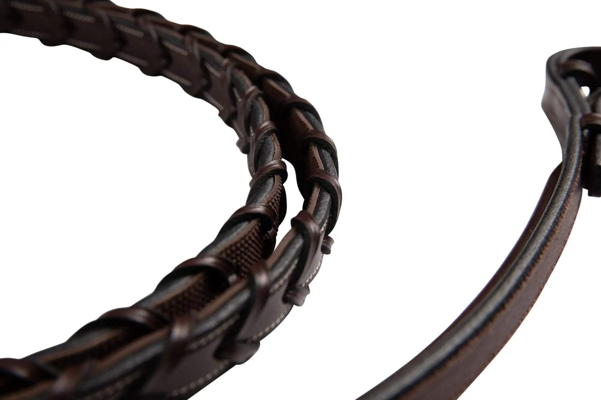 Huntley Equestrian Fancy Stitched Rubber Lined Laced Reins, Size Full - Huntley Equestrian - Flyclothing LLC