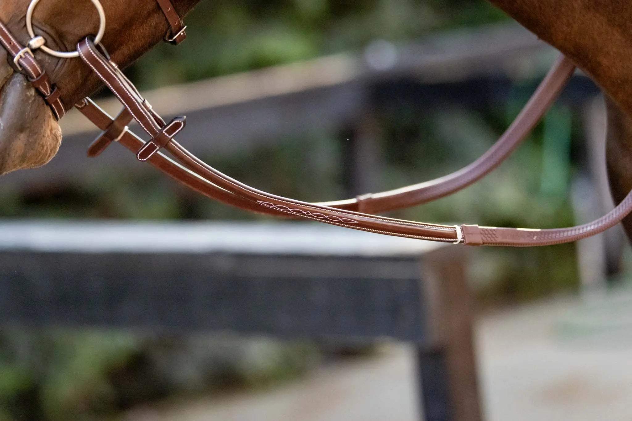 Huntley Equestrian Fancy Stitched Rubber Reins, 5/8" Inch Width - Huntley Equestrian - Flyclothing LLC