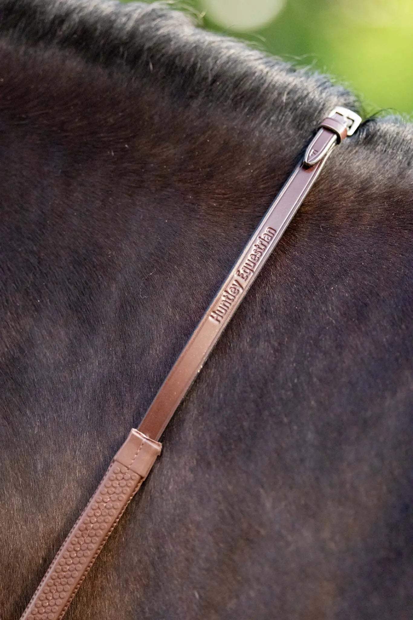 Huntley Equestrian Fancy Stitched Rubber Reins, 5/8" Inch Width - Huntley Equestrian - Flyclothing LLC