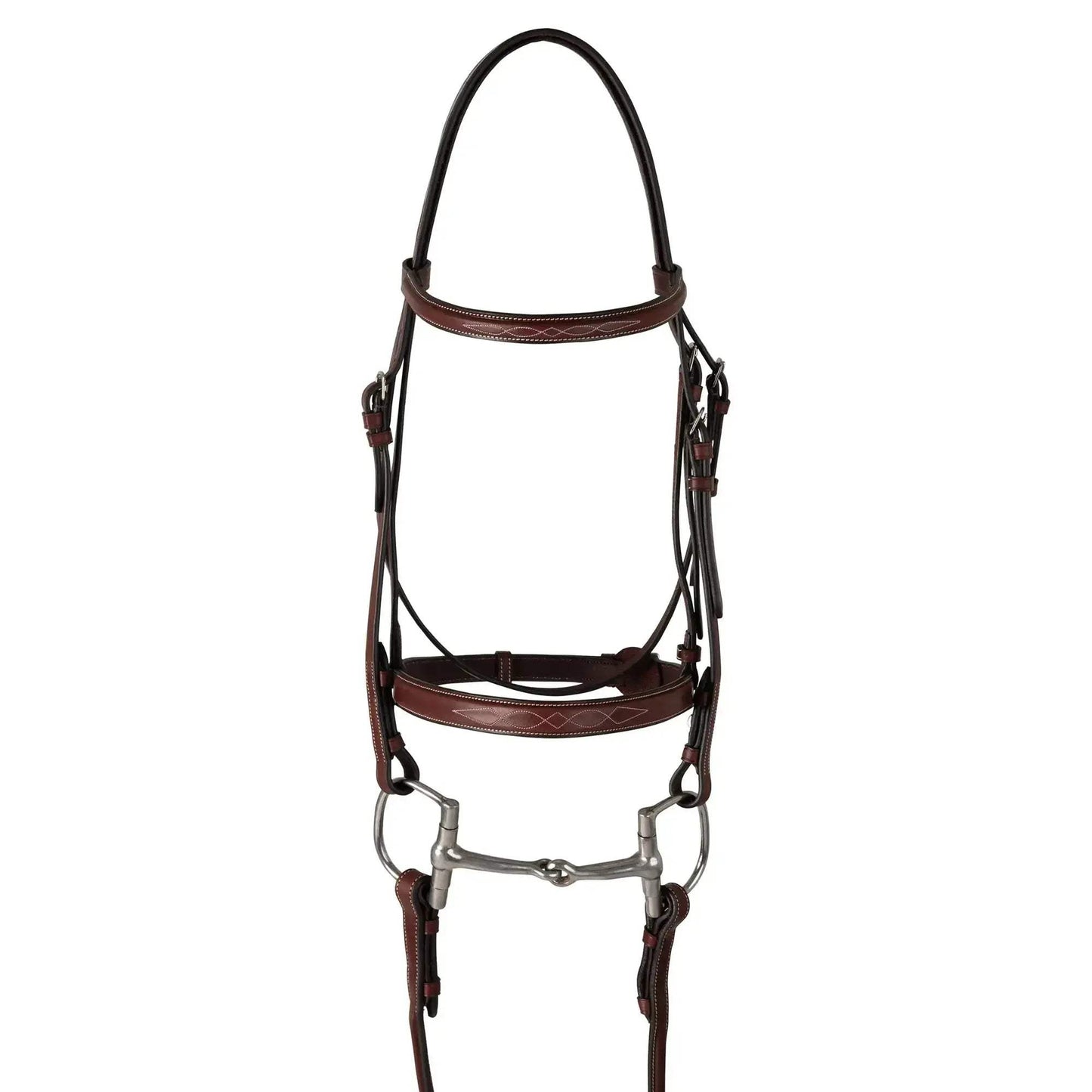 Huntley Equestrian Fancy Stitched Schooling Hunter Bridle with Reins - Huntley Equestrian - Flyclothing LLC