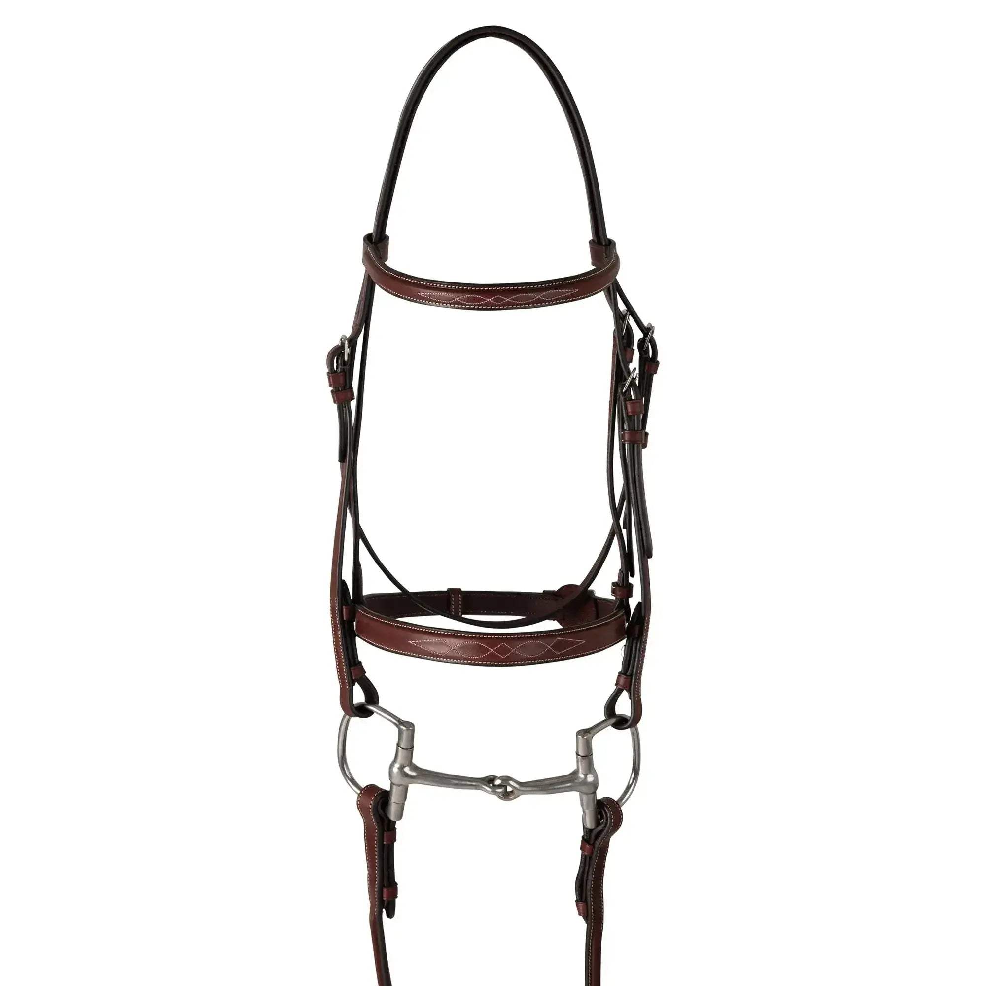 Huntley Equestrian Fancy Stitched Schooling Hunter Bridle with Reins - Huntley Equestrian - Flyclothing LLC