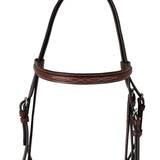 Huntley Equestrian Fancy Stitched Schooling Hunter Bridle with Reins - Huntley Equestrian - Flyclothing LLC