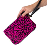 Huntley Equestrian Hair on Hide Leather Wristlet Clutch Wallet Purse, Golden Foil