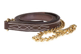 Huntley Equestrian Leather Lead with Brass Chain - Huntley Equestrian - Flyclothing LLC