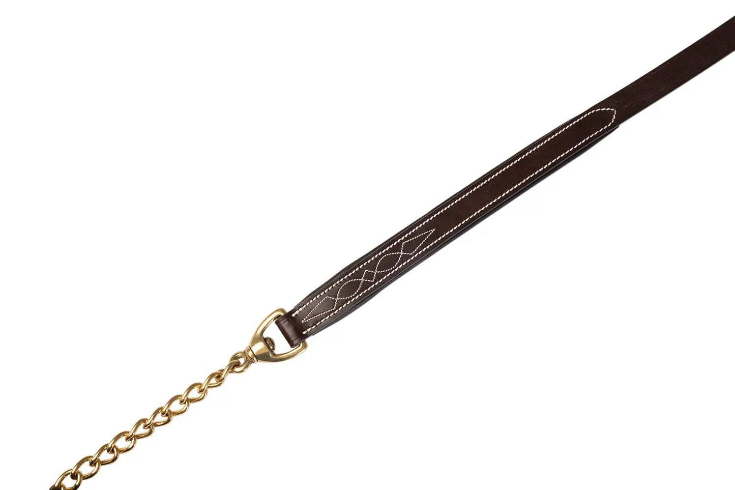 Huntley Equestrian Leather Lead with Brass Chain - Huntley Equestrian - Flyclothing LLC