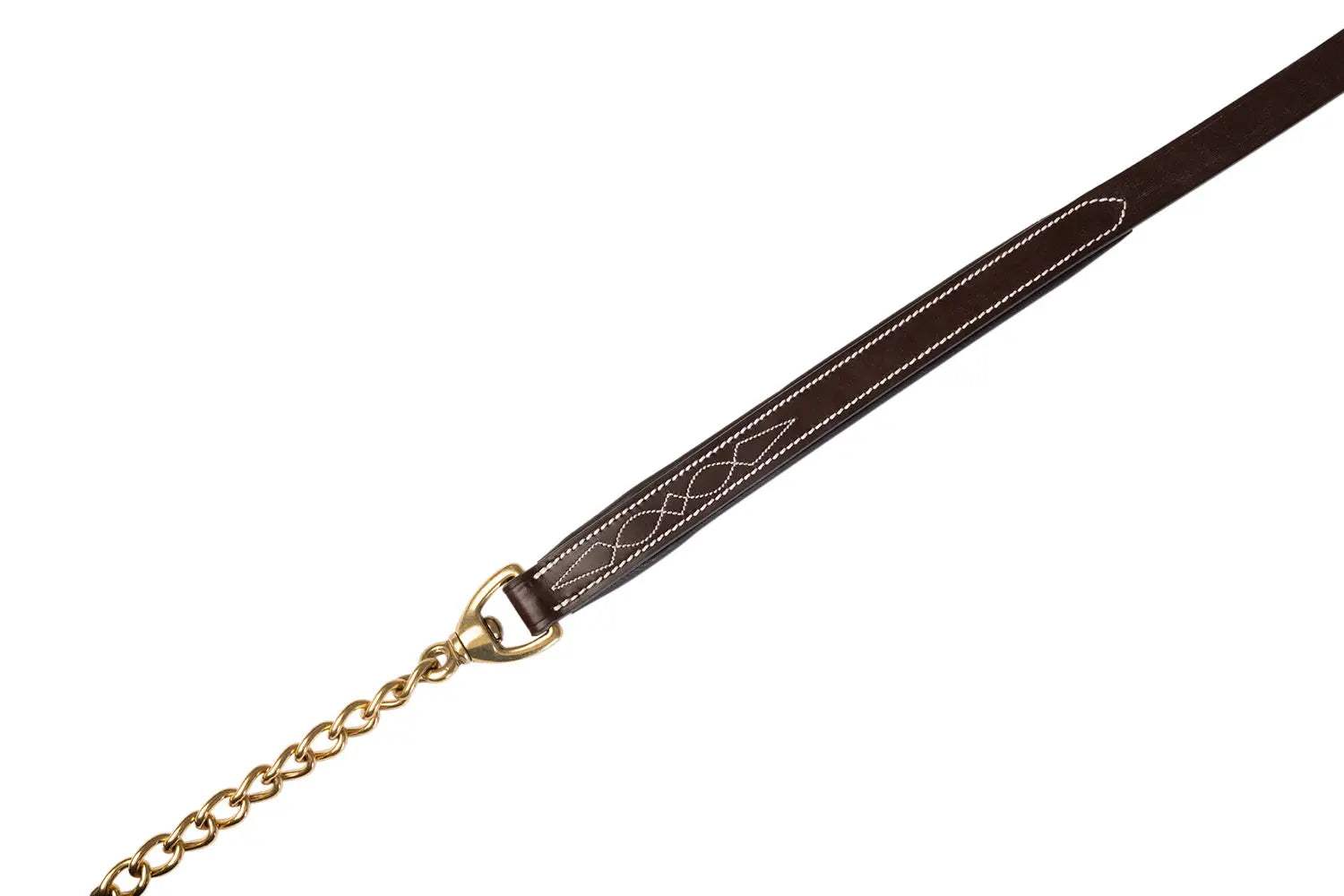 Huntley Equestrian Leather Lead with Brass Chain - Huntley Equestrian - Flyclothing LLC