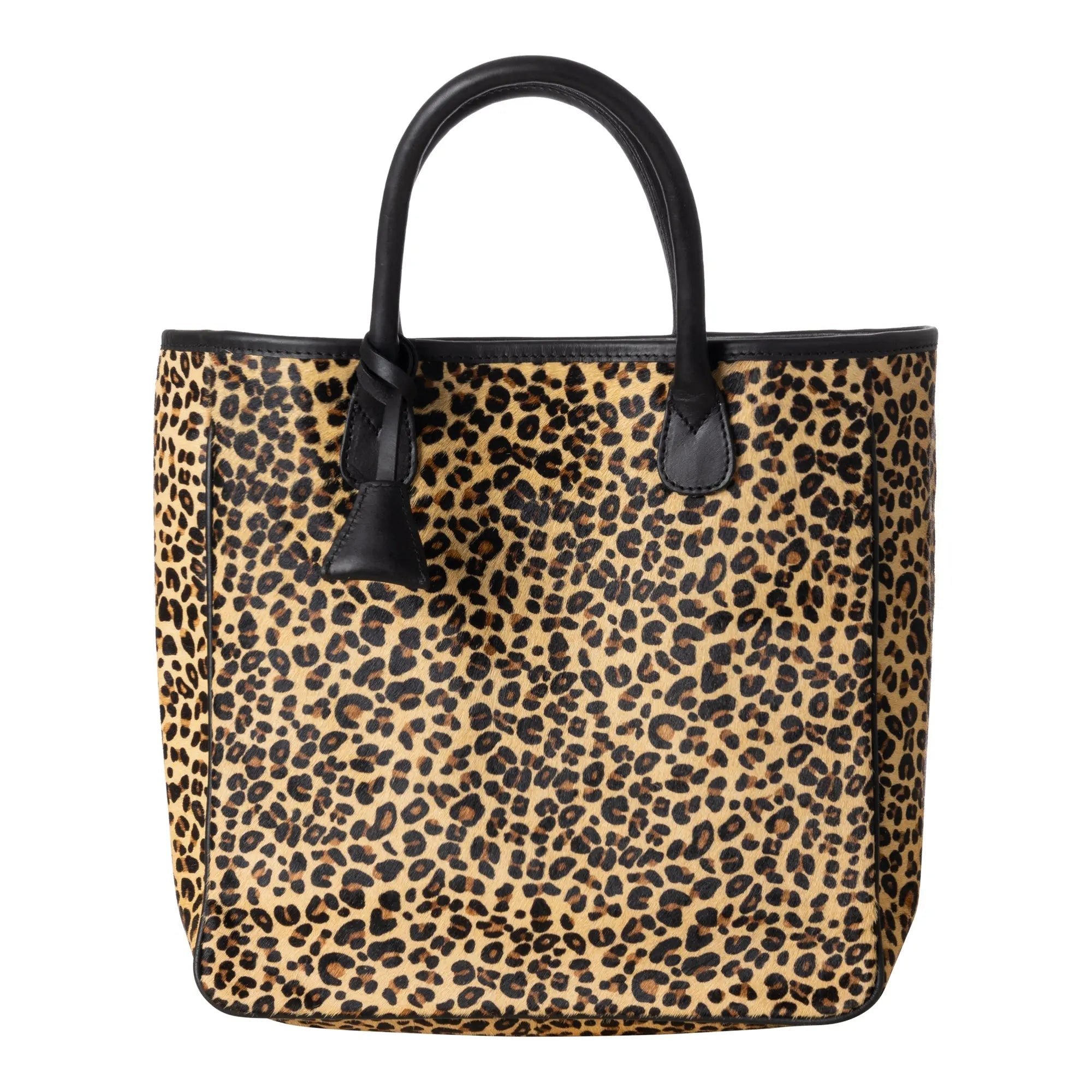 Huntley Equestrian Leopard Hair On Hide Tote Handbag