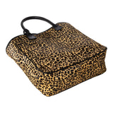 Huntley Equestrian Leopard Hair On Hide Tote Handbag