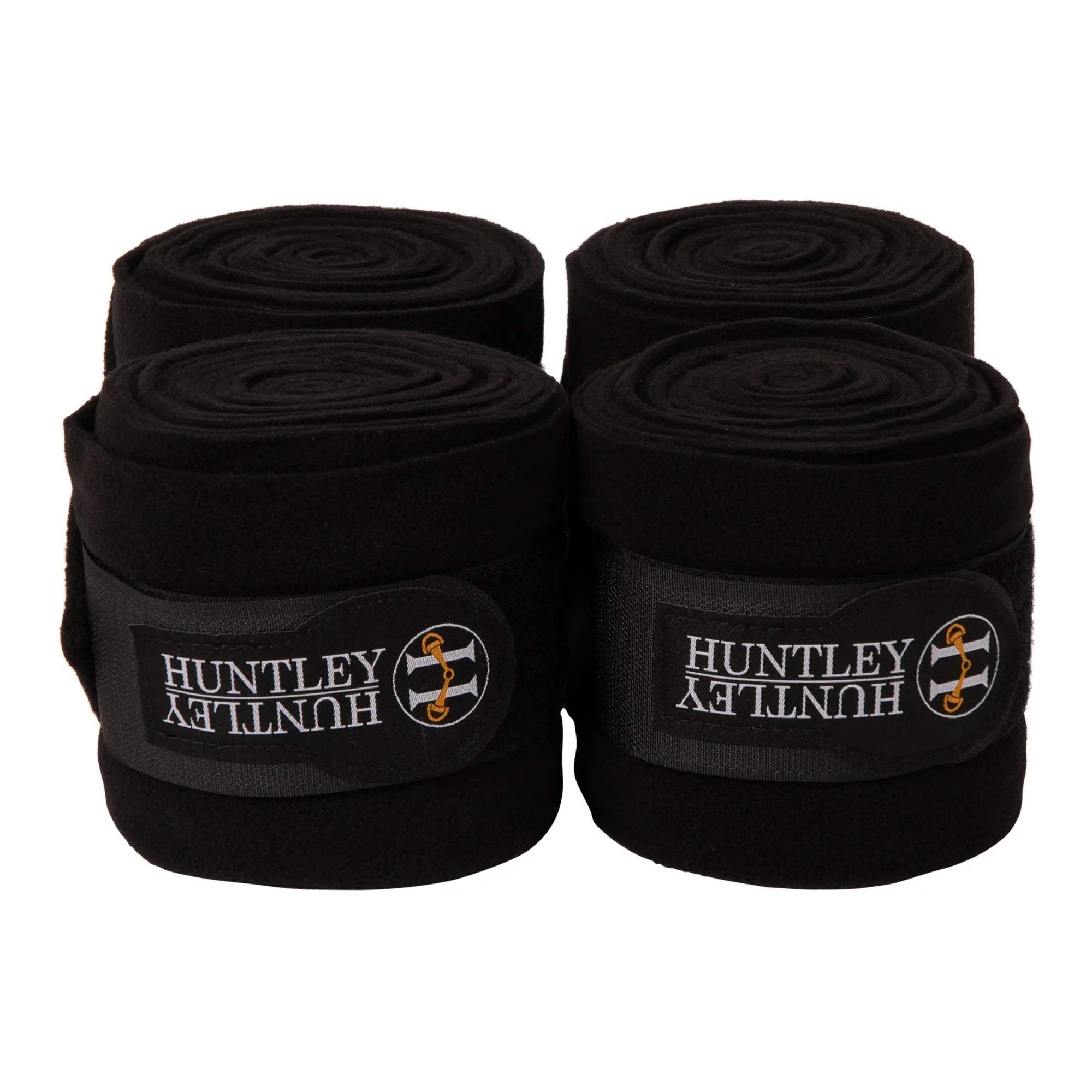 Huntley Equestrian Polo Fleece Wraps, Set of 4, Black - Huntley Equestrian - Flyclothing LLC