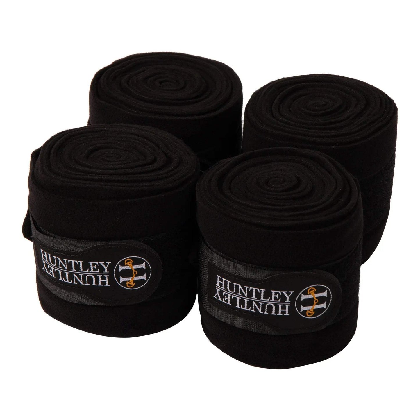 Huntley Equestrian Polo Fleece Wraps, Set of 4, Black - Huntley Equestrian - Flyclothing LLC