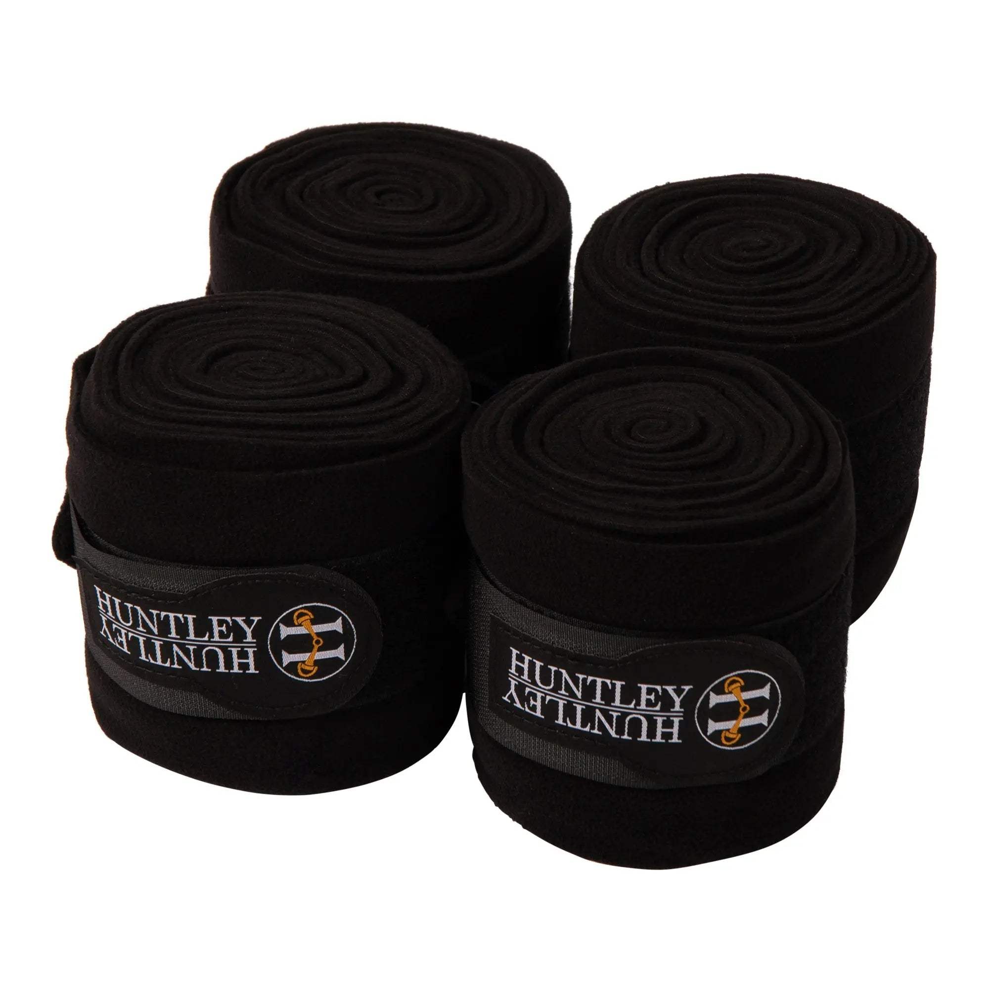 Huntley Equestrian Polo Fleece Wraps, Set of 4, Black - Huntley Equestrian - Flyclothing LLC