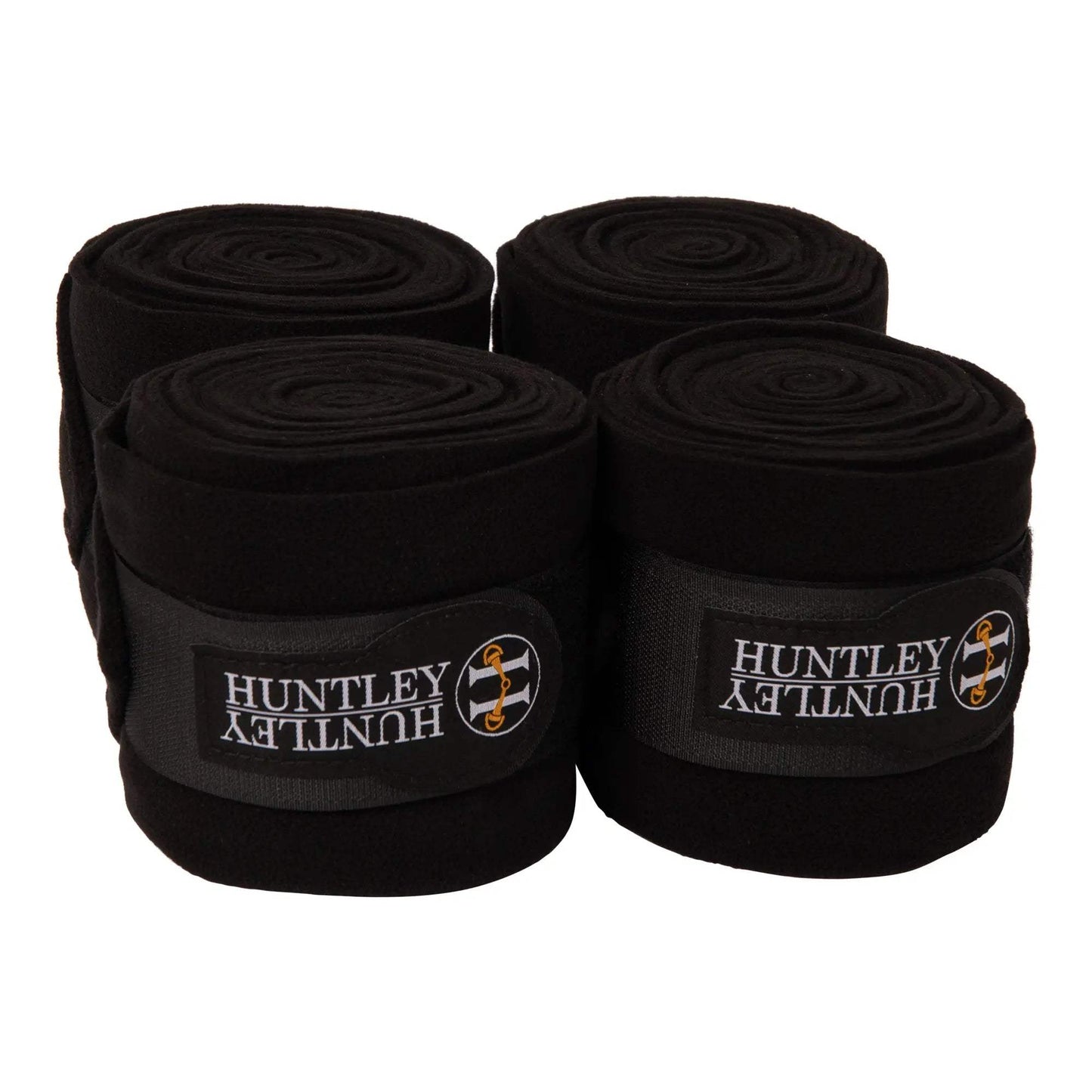 Huntley Equestrian Polo Fleece Wraps, Set of 4, Black - Huntley Equestrian - Flyclothing LLC