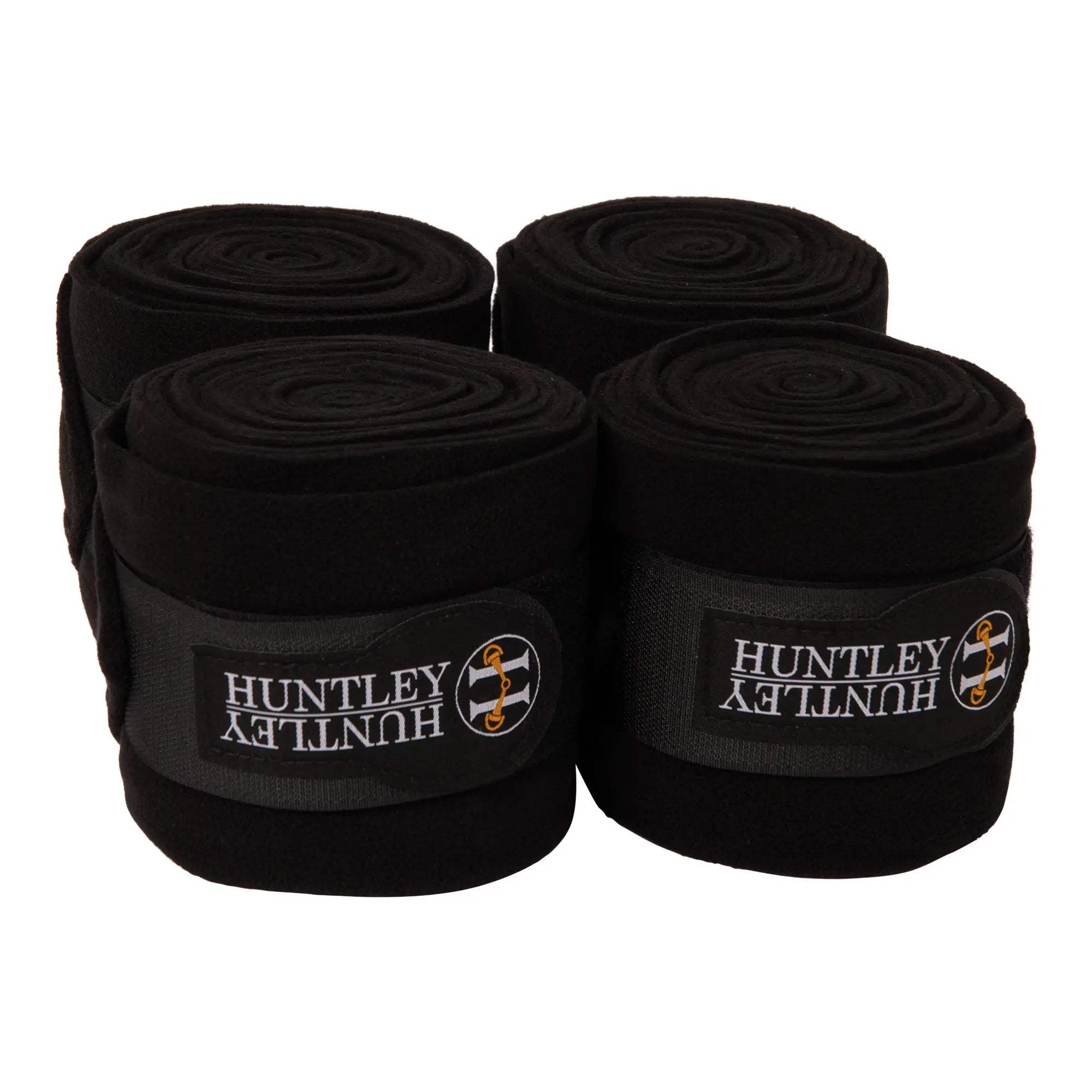 Huntley Equestrian Polo Fleece Wraps, Set of 4, Black - Huntley Equestrian - Flyclothing LLC