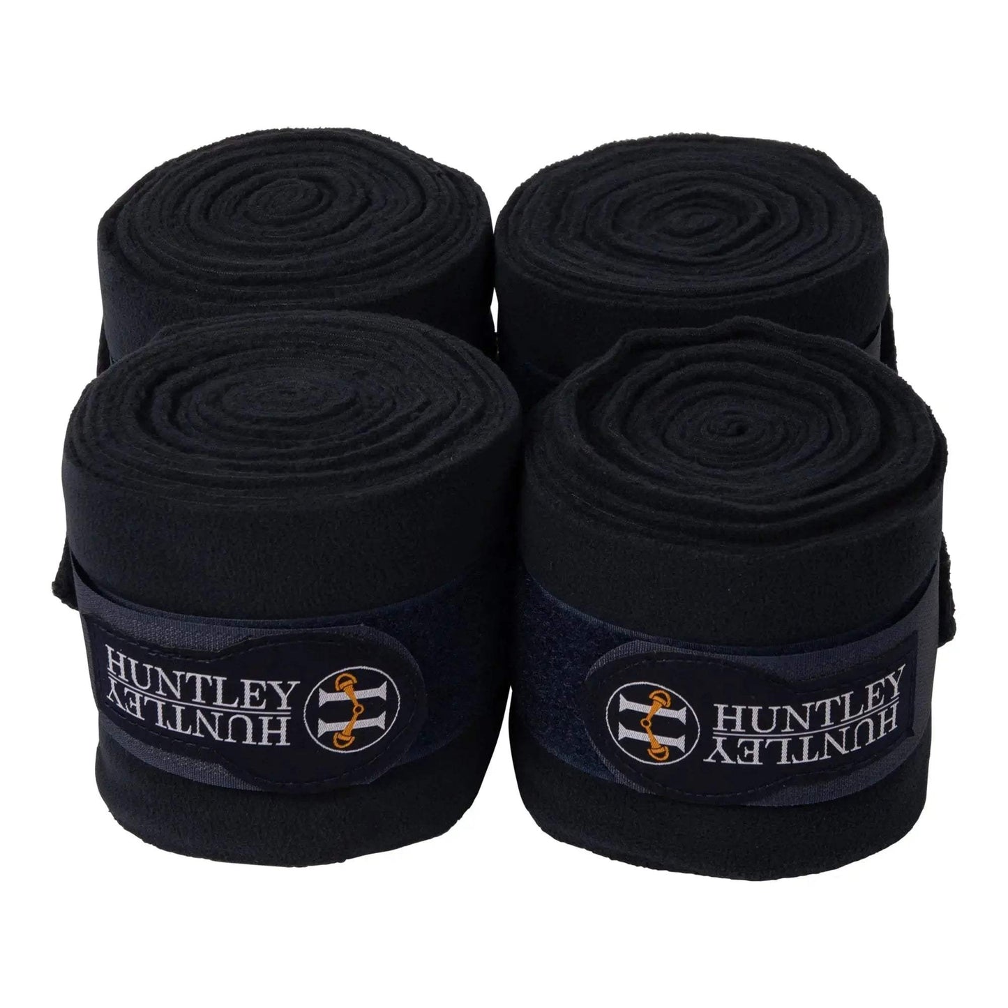 Huntley Equestrian Polo Fleece Wraps, Set of 4, Black - Huntley Equestrian - Flyclothing LLC