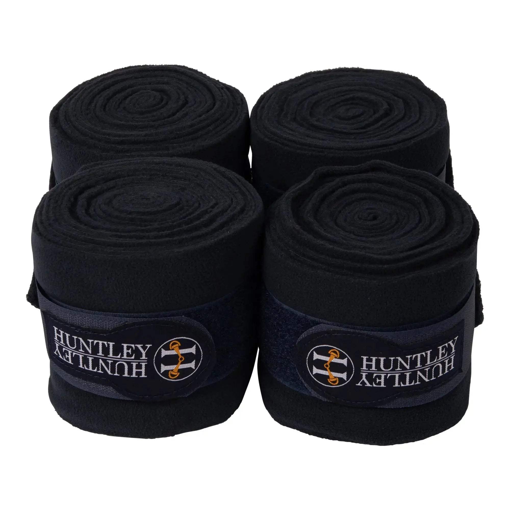 Huntley Equestrian Polo Fleece Wraps, Set of 4, Black - Huntley Equestrian - Flyclothing LLC