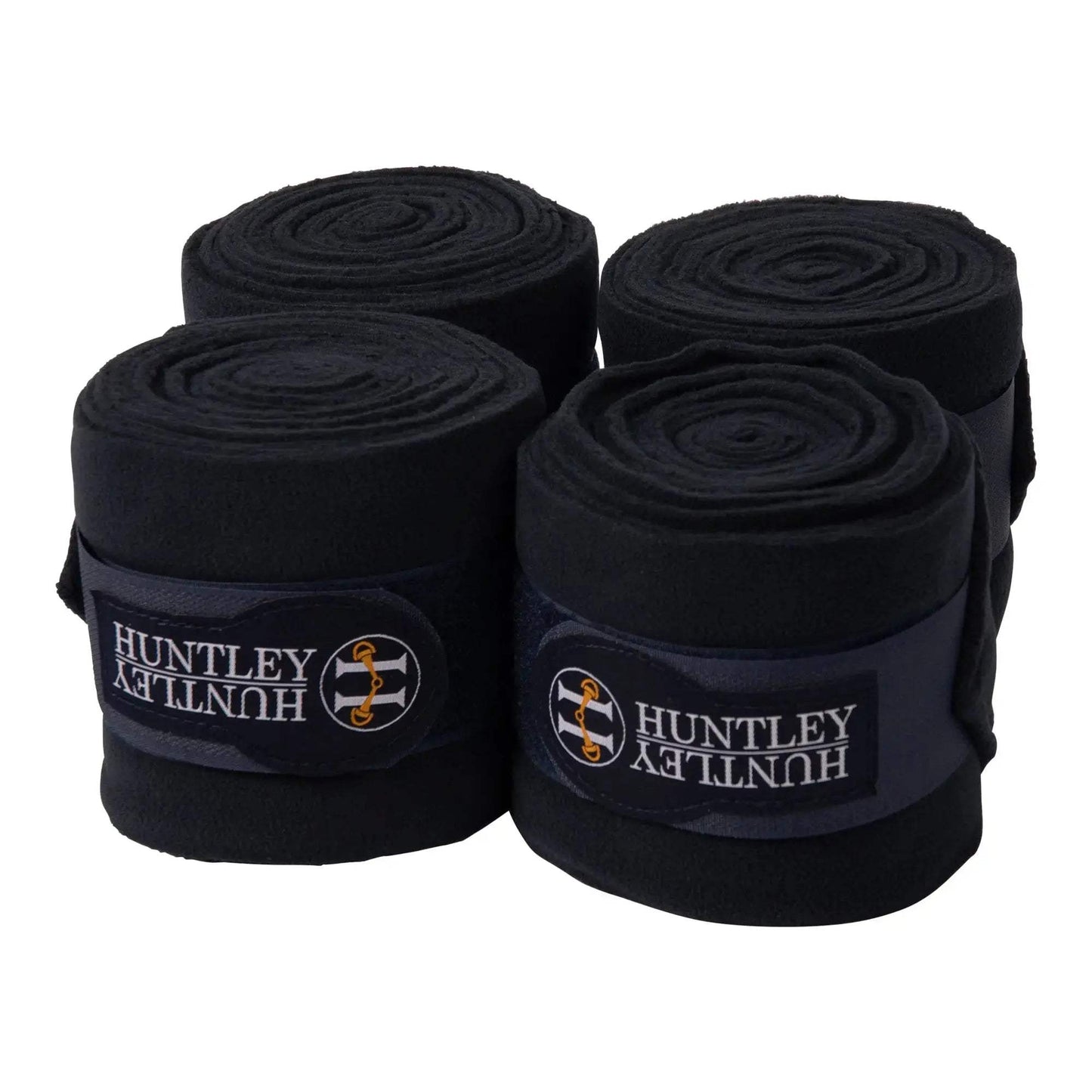 Huntley Equestrian Polo Fleece Wraps, Set of 4, Black - Huntley Equestrian - Flyclothing LLC
