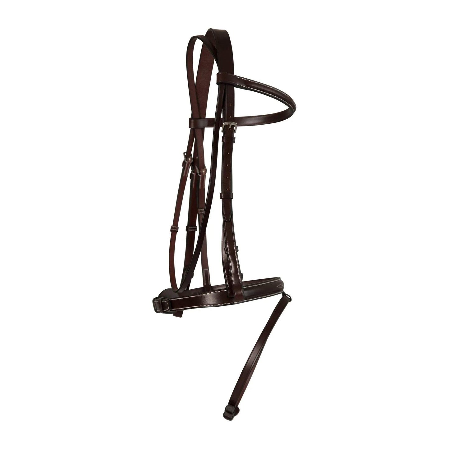 Huntley Equestrian Sedgwick Fancy Stitched Fixed Flash Noseband Bridle With Reins - Huntley Equestrian - Flyclothing LLC