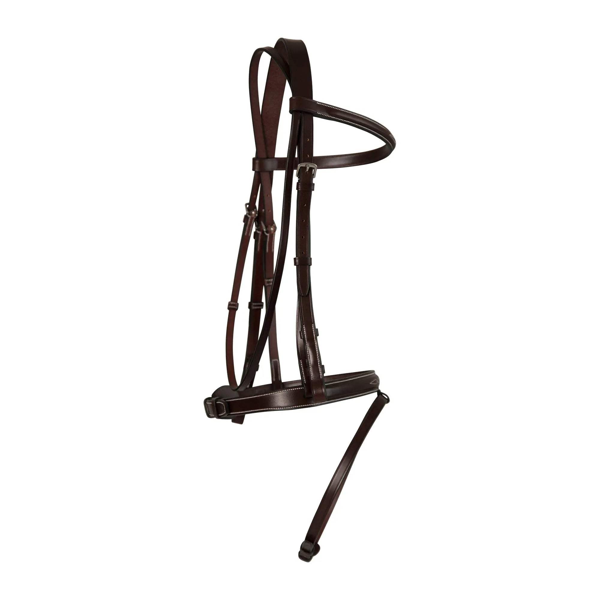 Huntley Equestrian Sedgwick Fancy Stitched Fixed Flash Noseband Bridle With Reins - Huntley Equestrian - Flyclothing LLC