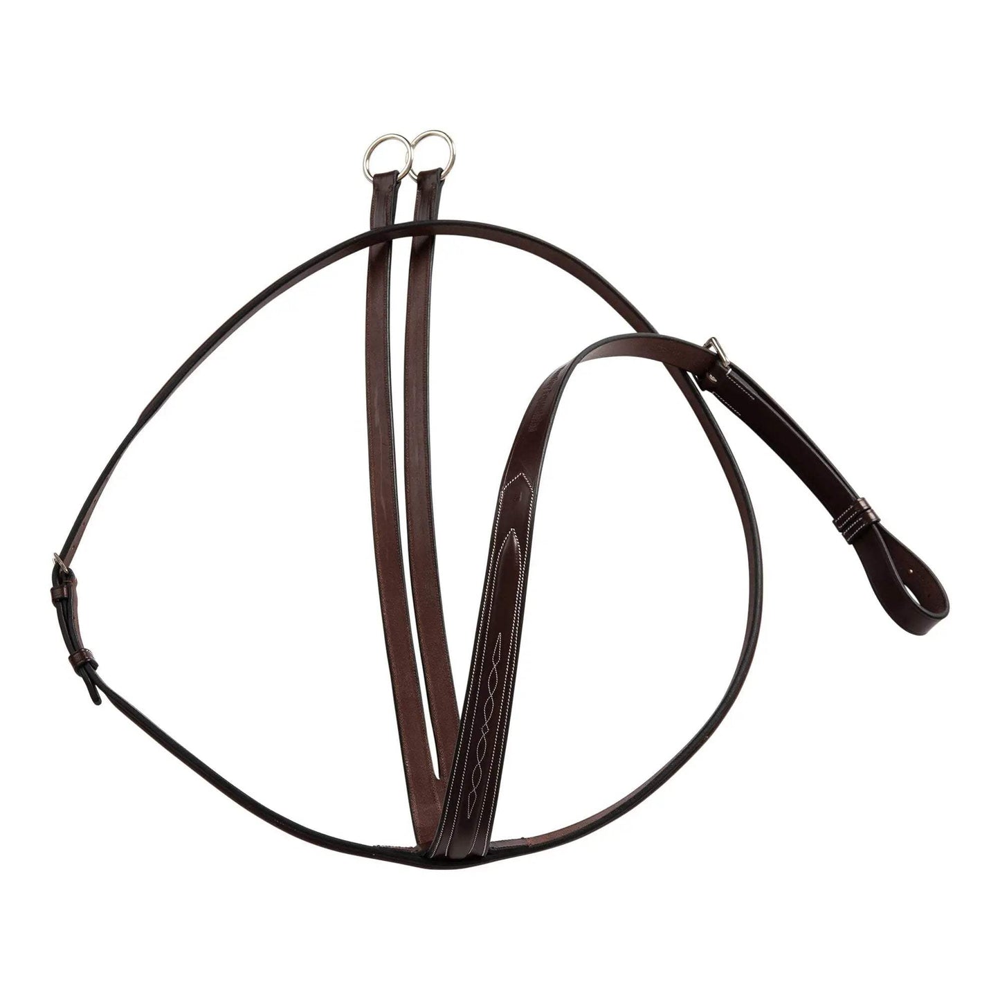 Huntley Equestrian Sedgwick Fancy Stitched Running Martingale, Cob size - Huntley Equestrian - Flyclothing LLC