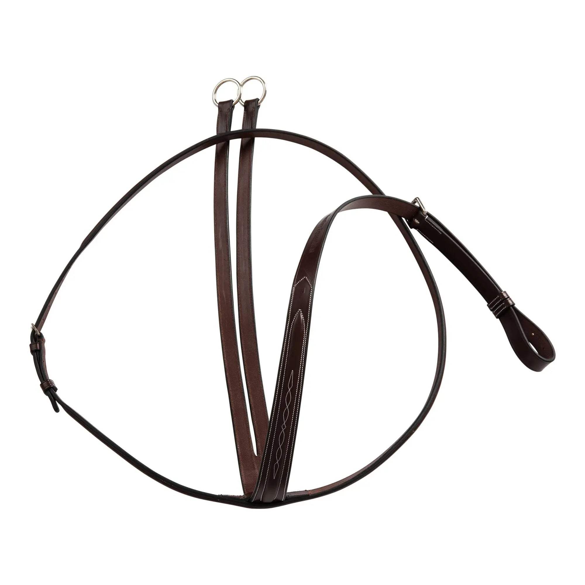 Huntley Equestrian Sedgwick Fancy Stitched Running Martingale, Full Size - Huntley Equestrian - Flyclothing LLC