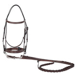 Huntley Equestrian Sedgwick Fancy Stitched Square Raised Hunter Horse Bridle with Reins - Huntley Equestrian - Flyclothing LLC