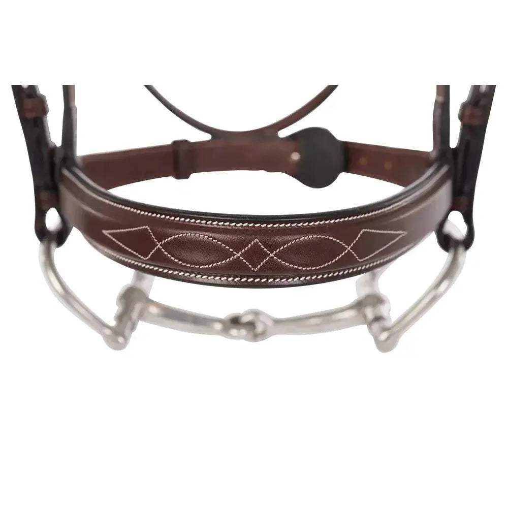 Huntley Equestrian Sedgwick Fancy Stitched Square Raised Hunter Horse Bridle with Reins - Huntley Equestrian - Flyclothing LLC