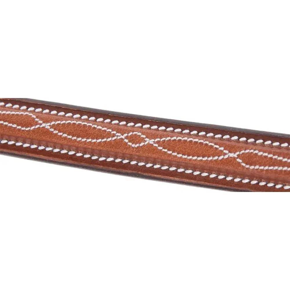 Huntley Equestrian Sedgwick Fancy Stitched Square Raised Hunter Horse Bridle with Reins - Huntley Equestrian - Flyclothing LLC
