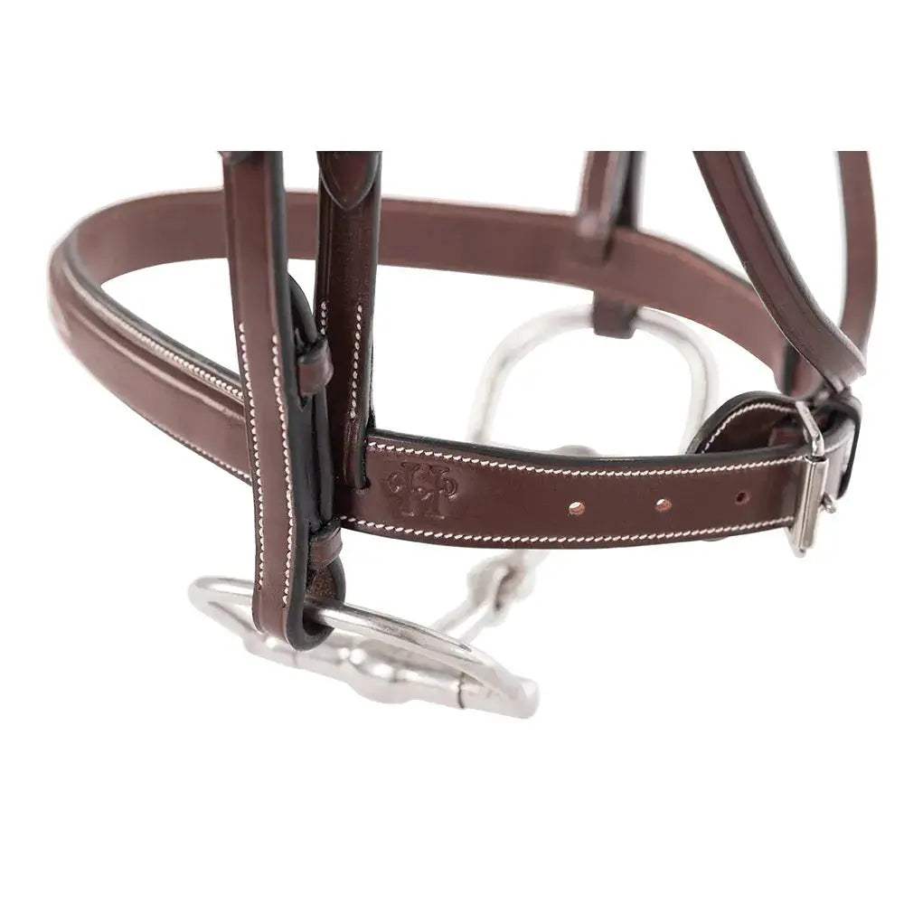 Huntley Equestrian Sedgwick Fancy Stitched Square Raised Hunter Horse Bridle with Reins - Huntley Equestrian - Flyclothing LLC