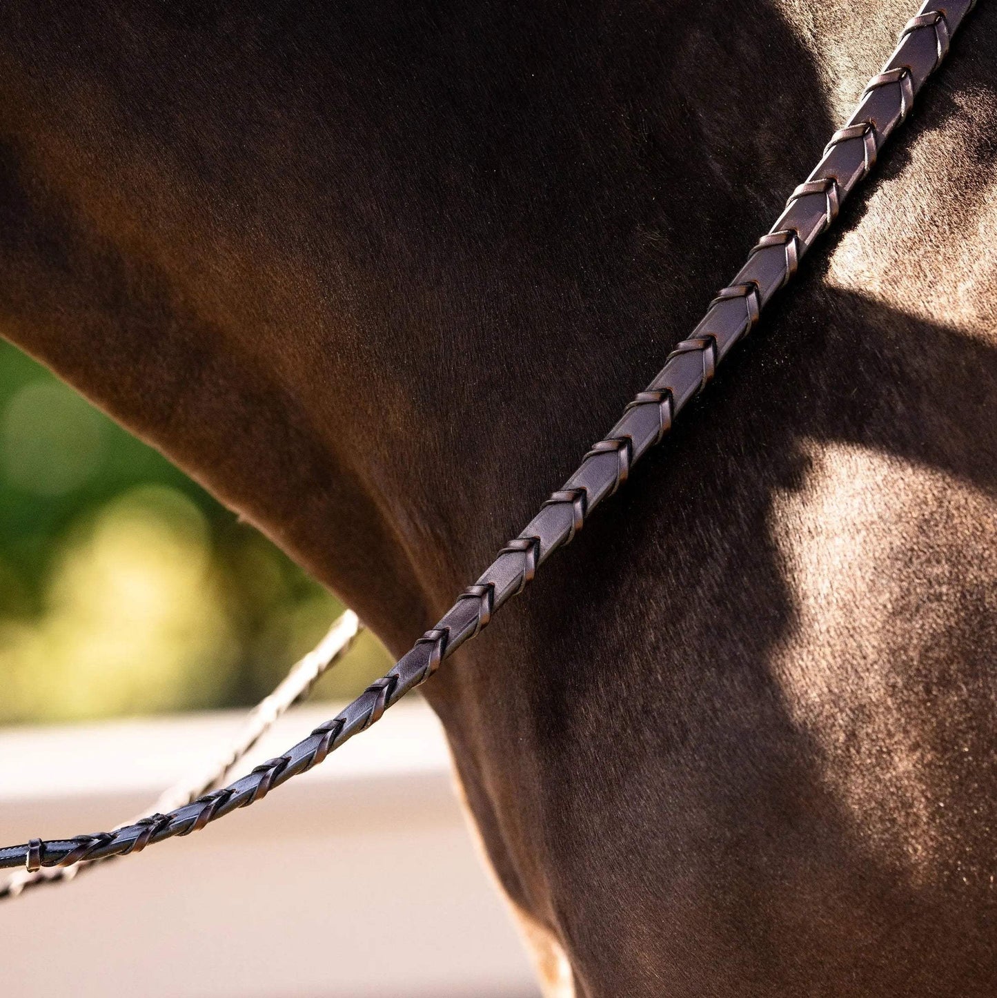 Huntley Equestrian Sedgwick Fancy Stitched Square Raised Laced Reins - Huntley Equestrian - Flyclothing LLC