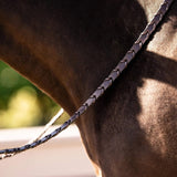 Huntley Equestrian Sedgwick Fancy Stitched Square Raised Laced Reins - Huntley Equestrian - Flyclothing LLC