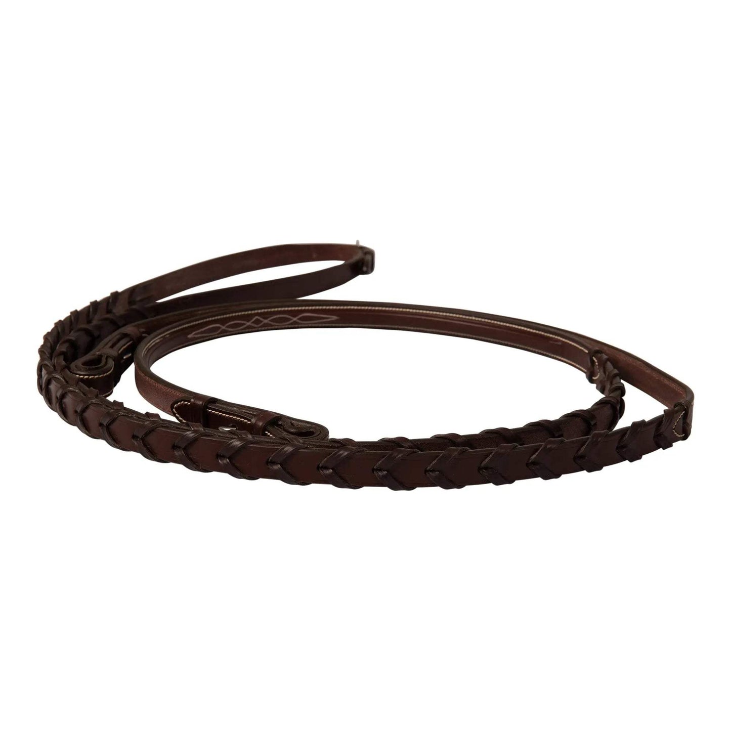 Huntley Equestrian Sedgwick Fancy Stitched Square Raised Laced Reins - Huntley Equestrian - Flyclothing LLC