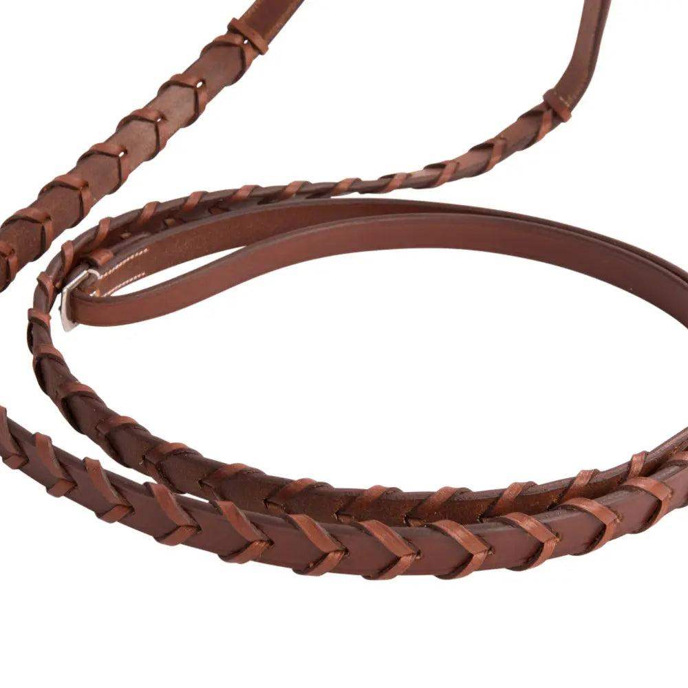 Huntley Equestrian Sedgwick Fancy Stitched Square Raised Laced Reins - Huntley Equestrian - Flyclothing LLC