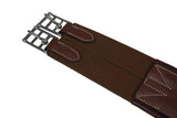Huntley Equestrian Sedgwick Leather Fancy Stitched Padded Leather Contour Shaped Girth with Double End Elastic - Huntley Equestrian - Flyclothing LLC