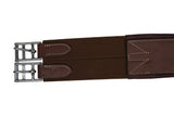 Huntley Equestrian Sedgwick Leather Fancy Stitched Padded Leather Contour Shaped Girth with Double End Elastic - Huntley Equestrian - Flyclothing LLC