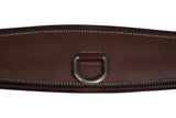 Huntley Equestrian Sedgwick Leather Fancy Stitched Padded Leather Contour Shaped Girth with Double End Elastic - Huntley Equestrian - Flyclothing LLC