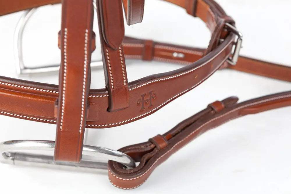 Huntley Equestrian Sedgwick Traditional Cheek Pieces - Huntley Equestrian - Flyclothing LLC