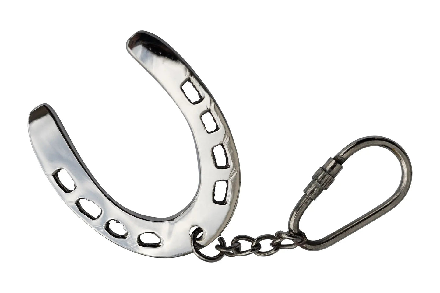 Huntley Equestrian Silver Horsehoe Keychain