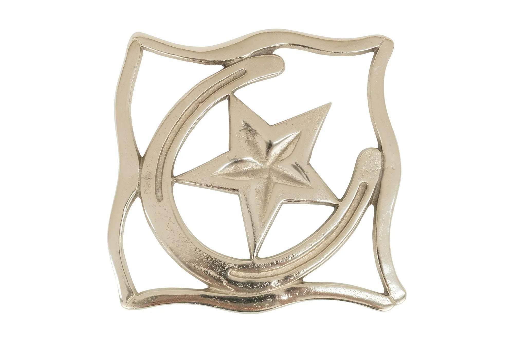 Huntley Equestrian Star with Horse shoe Silver Square Trivet - Huntley Equestrian - Flyclothing LLC