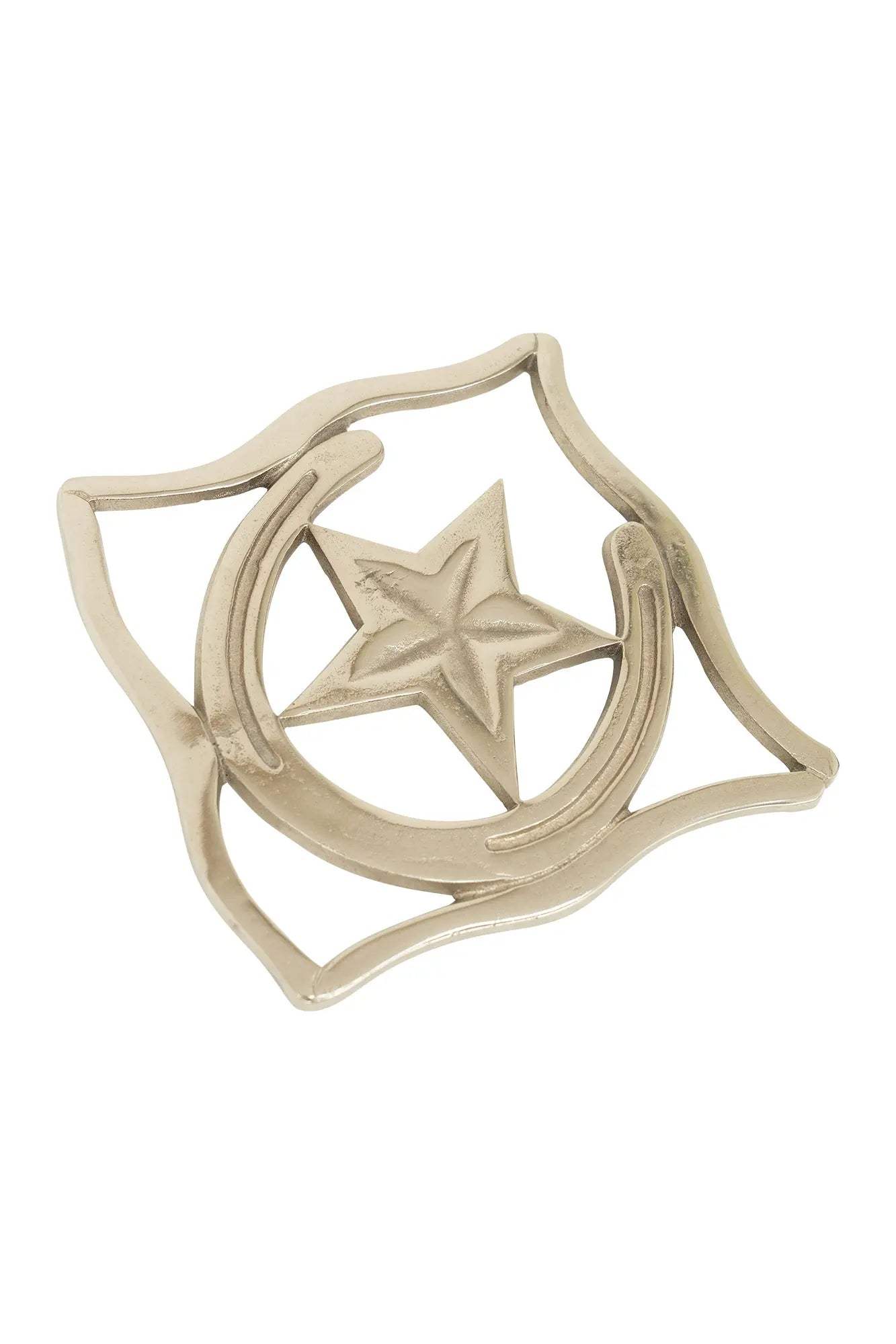 Huntley Equestrian Star with Horse shoe Silver Square Trivet - Huntley Equestrian - Flyclothing LLC
