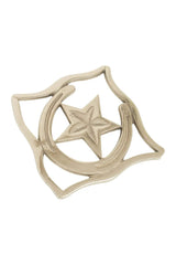 Huntley Equestrian Star with Horse shoe Silver Square Trivet - Huntley Equestrian - Flyclothing LLC