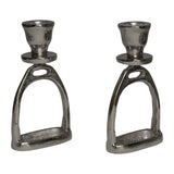 Huntley Equestrian Stirrup Candle Stick Holders, Silver set of 2 - Huntley Equestrian - Flyclothing LLC