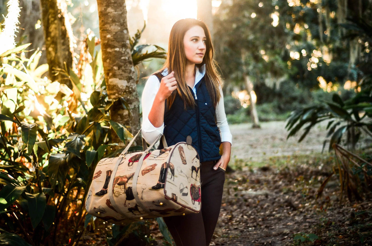Huntley Equestrian Tapestry Duffle Bag-English Design - Huntley Equestrian - Flyclothing LLC