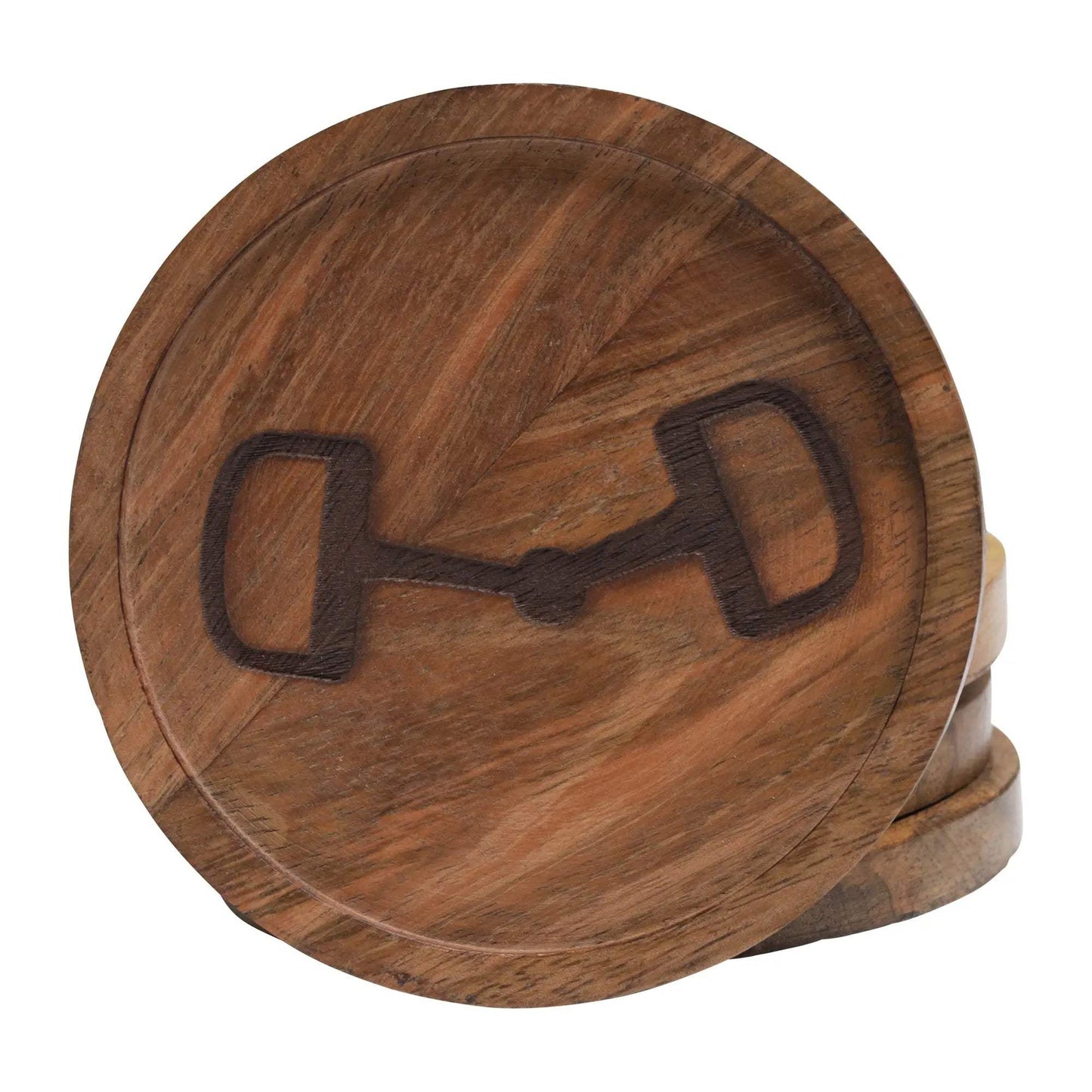 Huntley Equestrian Wooden Coasters with Decorative Bit Design, set of 4 - Huntley Equestrian - Flyclothing LLC