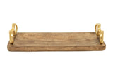 Huntley Equestrian Wooden Rectangle Tray with Gold Bit Handles - Huntley Equestrian - Flyclothing LLC