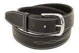 Huntley Fancy Stitched Ladies 1.5" Inch wide belt, Black - Huntley Equestrian - Flyclothing LLC